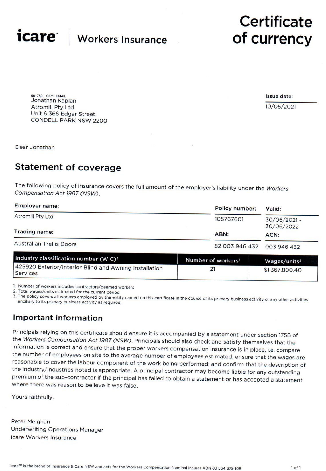 Workers Comp NSW 2022