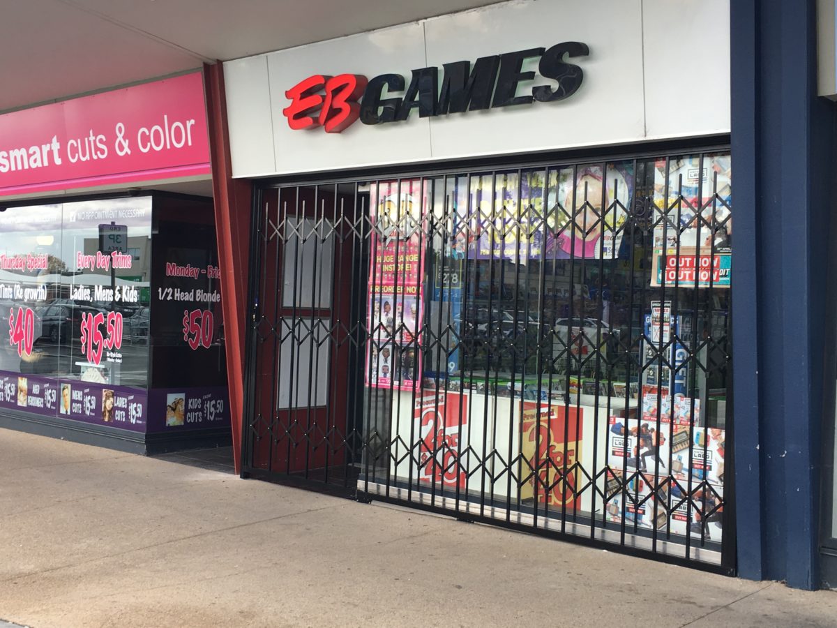EB Games Expanding Security Door