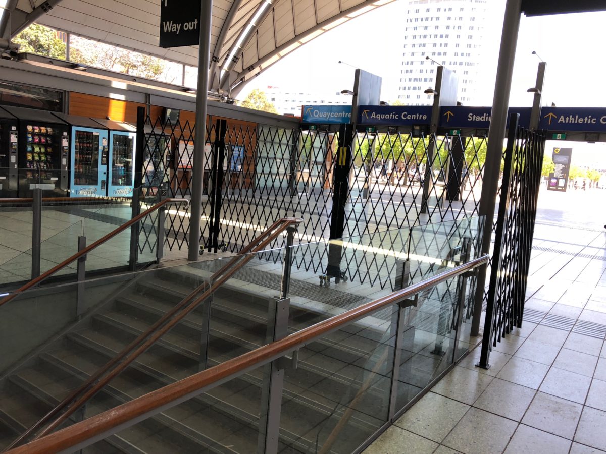 Railway Station Pedestrian Security Access Control Barriers Olympic Park Stadium Homebush Sydney