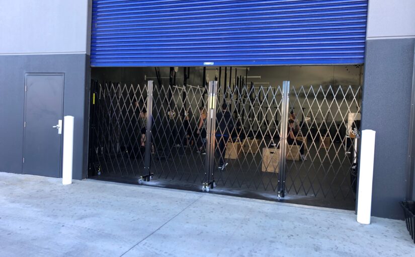 Portable barriers secure 24 hour gyms and health clubs