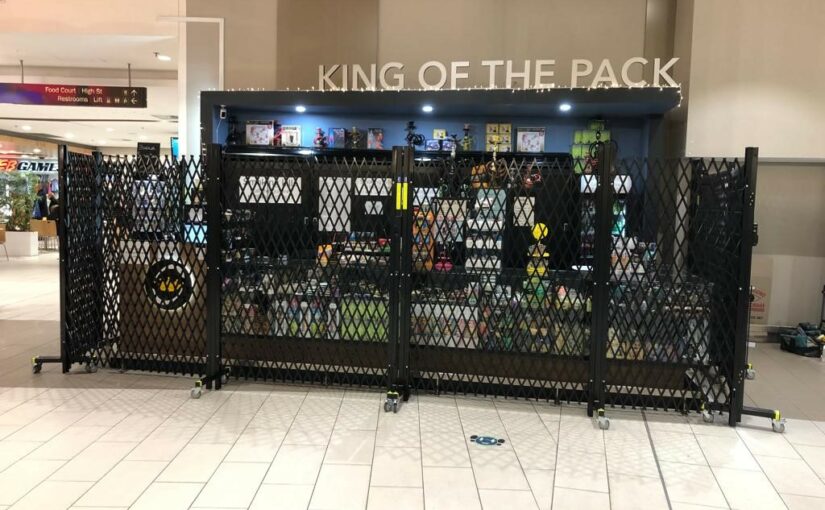 Premium range of Expanding Security Gates, Folding Doors and Security Shutters to secure Tobacconists, Supermarkets, Mixed Businesses