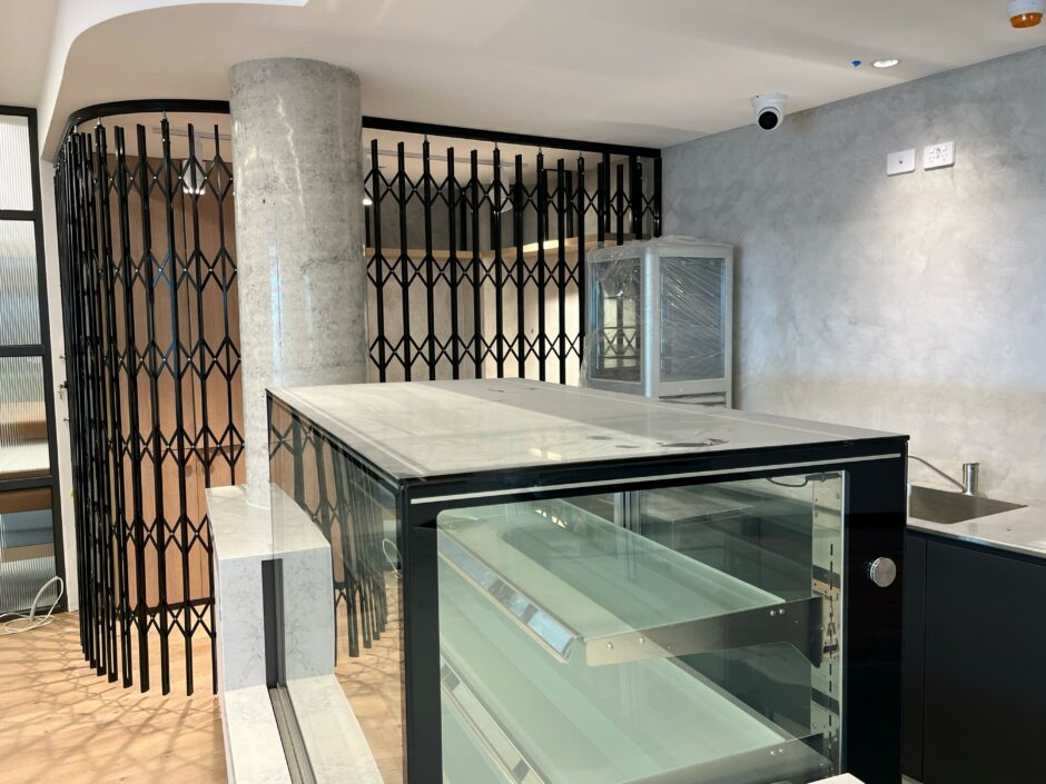 Accordion Doors to Secure Curved Areas - Australian Trellis Doors