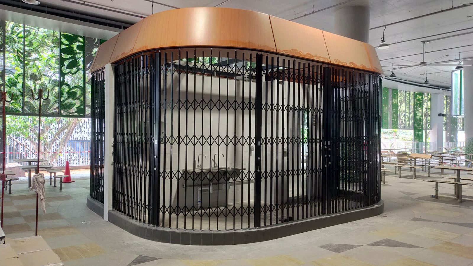 Folding Curved security doors