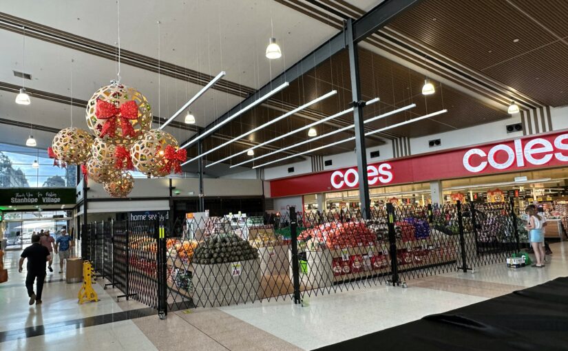 Security Barriers Ideal for fruit shops and island pop up kiosk stores requiring ventilation