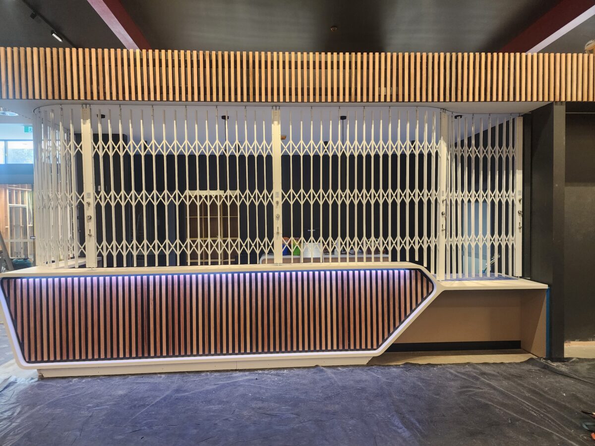 Folding Curved Security Shutters & Gates - Retail & Commercial Tasmania