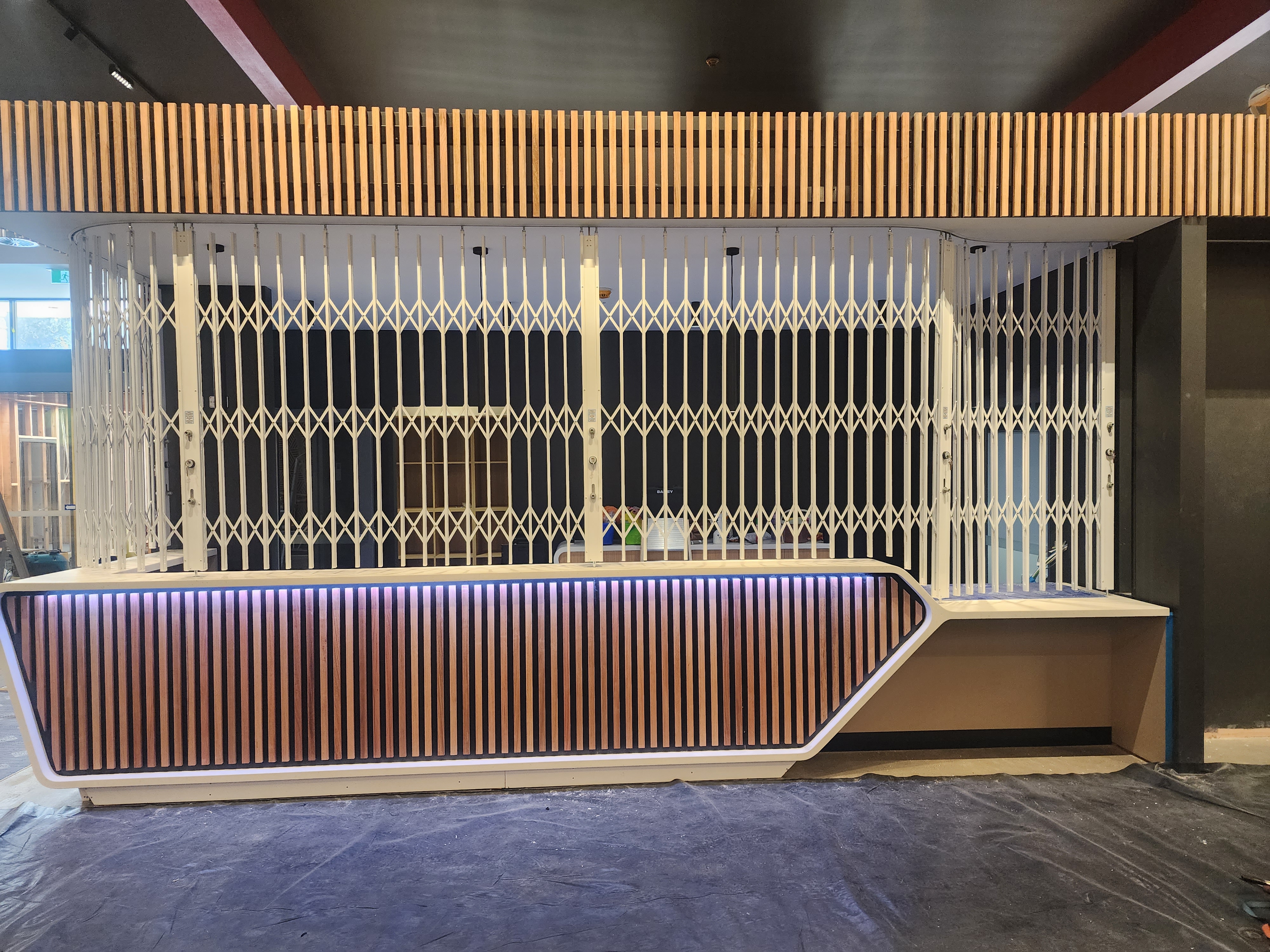 Folding Curved Security Shutters & Gates - Retail & Commercial Tasmania