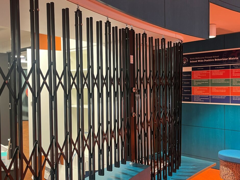 Curved School Reception Security Shutter - Australia