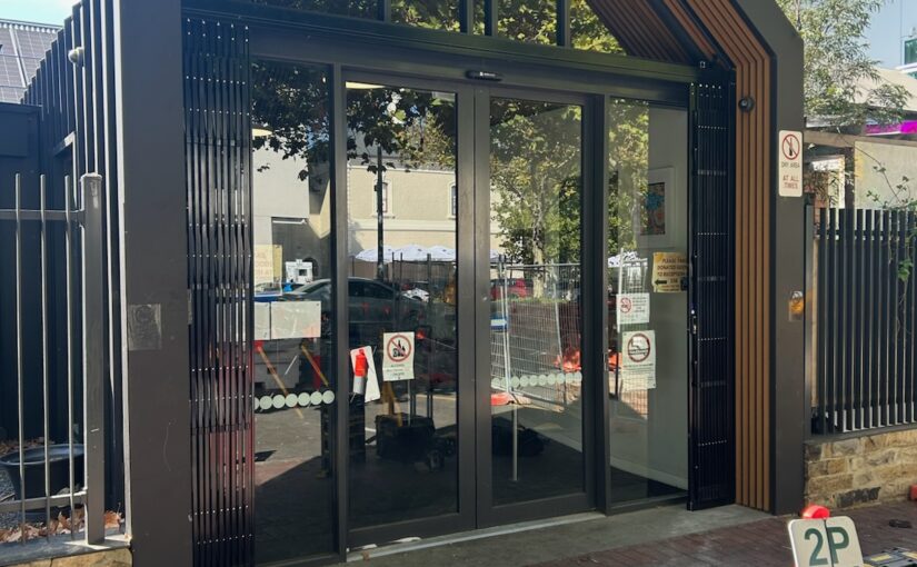 Folding security doors and screens have architectural appeal