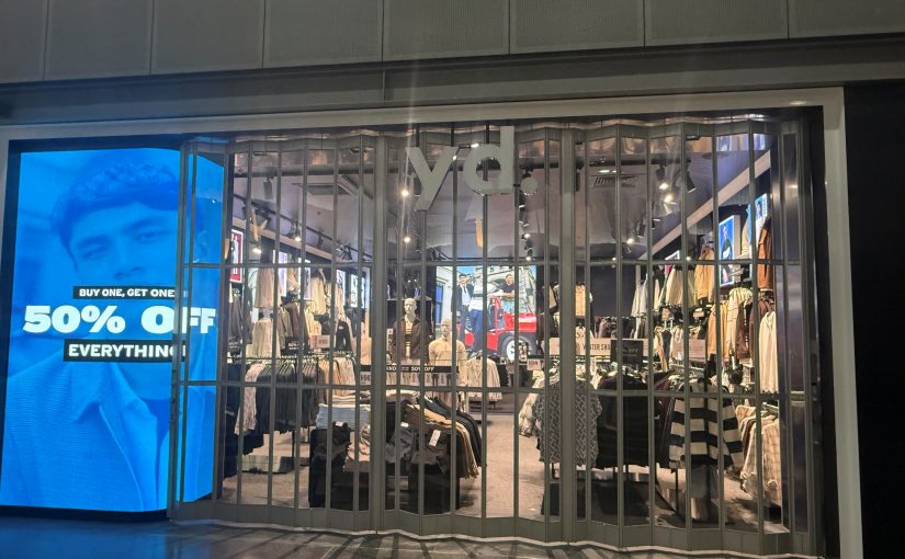 A commercial bifold door that is turning heads.
